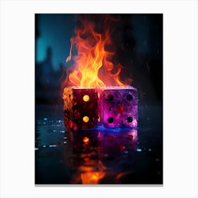 Fire Dice 1 Canvas Print