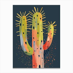 Crown Of Thorns Cactus Minimalist Abstract 1 Canvas Print