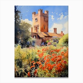 Sissinghurst Castle Garden Uk Watercolour 1 Canvas Print