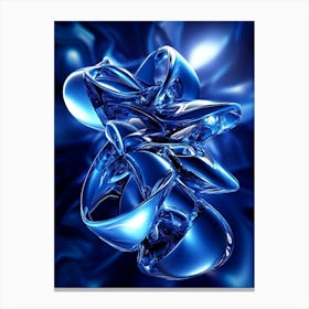 Abstract Blue Abstract Art Canvas Print