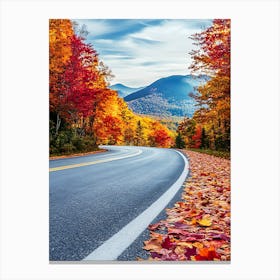 Autumn Road In The Mountains 2 Canvas Print