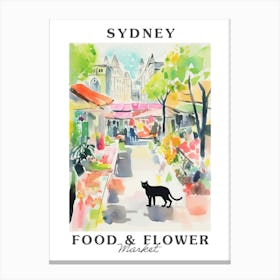 Food Market With Cats In Sydney 1 Poster Canvas Print