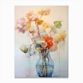 Abstract Flower Painting Hydrangea 3 Canvas Print