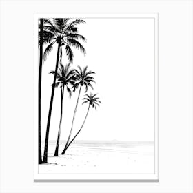 Leonardo Anime Xl A Minimalistic Blackandwhite Illustration Of 1 (1) Canvas Print