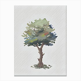 Tree Pixel Art Canvas Print