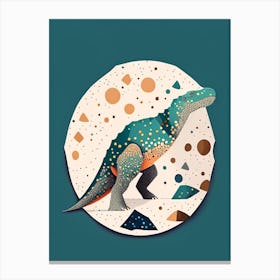 Einiosaurus Terrazzo Style Dinosaur Canvas Print