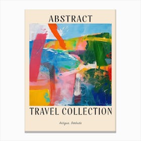 Abstract Travel Collection Poster Antigua Barbuda 5 Canvas Print