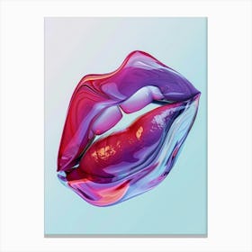 Abstract Of Lips Canvas Print