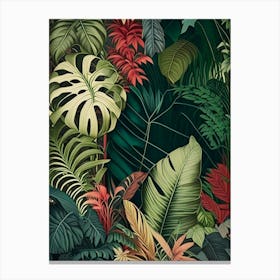 Jungle Foliage 7 Botanicals Canvas Print