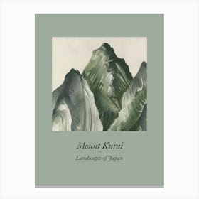 Landscapes Of Japan Mount Kurai 81 Canvas Print