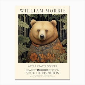 William Morris Print Exhibition Poster Bear Print Canvas Print