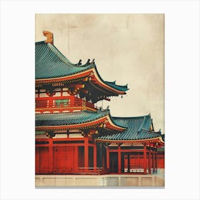 Nijo Castle In Kyoto Mid Century Modern 2 Canvas Print
