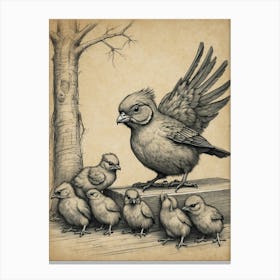 Bird Family Canvas Print