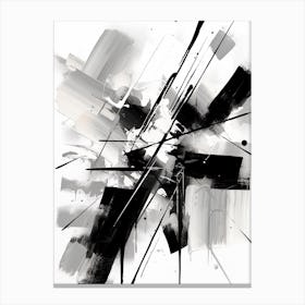 Curiosity Abstract Black And White 4 Canvas Print