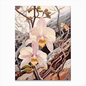 Monkey Orchid 2 Flower Painting Canvas Print