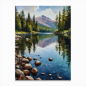 Rocky Mountain Lake Canvas Print