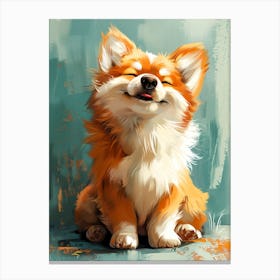 Digital Art A Kawaii Dog  Canvas Print