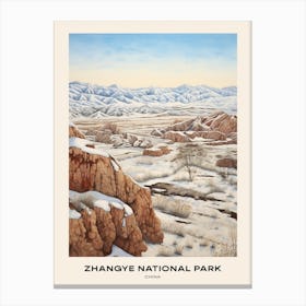 Zhangye National Park China 4 Poster Canvas Print