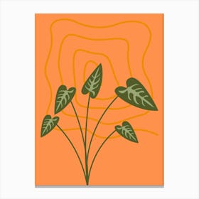 Plant On An Orange Background Toile