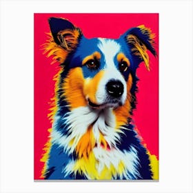 Pyrenean Shepherd Andy Warhol Style dog Canvas Print