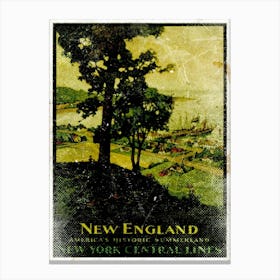 Vintage Travel Poster ― New England New York Central Lines Canvas Print