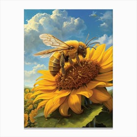 Cuckoo Bee Storybook Illustration 7 Canvas Print