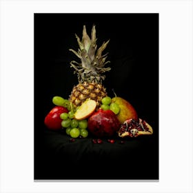 Types Of Fruit With Background Canvas Print