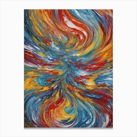 Abstract Swirl Painting Canvas Print