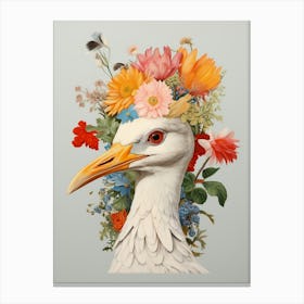 Bird With A Flower Crown Seagull 1 Canvas Print