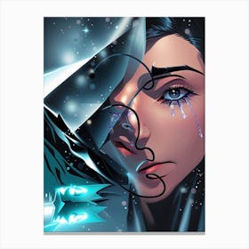 Girl With Tears In Her Eyes Canvas Print