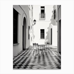 Almeria, Spain, Black And White Analogue Photography 1 Canvas Print