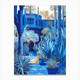 Blue Garden In Morocco Canvas Print