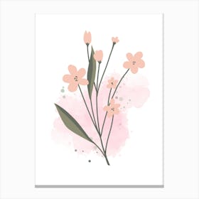 Pink Flowers 4 Canvas Print