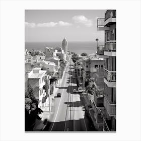 Haifa, Israel, Photography In Black And White 3 Canvas Print