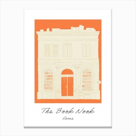 Rome The Book Nook Pastel Colours 5 Poster Canvas Print