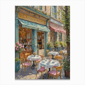 Romantic Cafe no1 Canvas Print