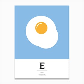 The Food Alphabet – E Canvas Print