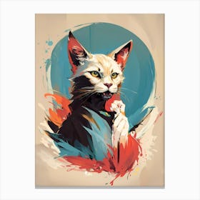 Cat Painting Canvas Print