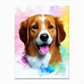 Nova Scotia Duck Tolling Retriever Rainbow Oil Painting dog Canvas Print