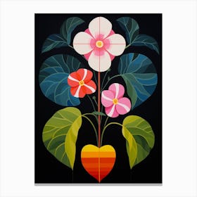 Impatiens 1 Hilma Af Klint Inspired Flower Illustration Canvas Print