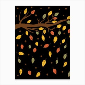 Autumn Leaves Falling Canvas Print