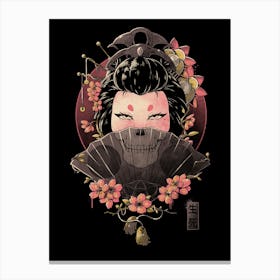 Death and Mystery - Skull Dark Geisha Gift 1 Canvas Print