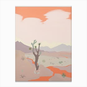Mojave Desert   North America (United States), Contemporary Abstract Illustration 3 Canvas Print