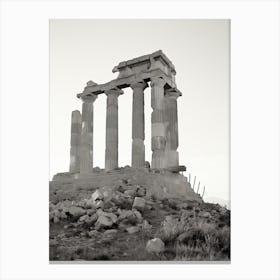 Agrigento, Italy, Black And White Photography 3 Canvas Print