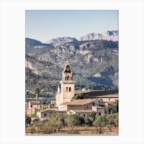 Santa Maria Mallorca Village In The Mountains Canvas Print