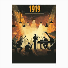 Aihrgdesign A Retro Poster Of A Lively 1919 Jazz Club Featuri F794803e 6814 4cb9 A4fe 8dc2af6178c1 0 Canvas Print