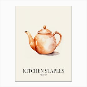 Kitchen Staples Teapot 2 Canvas Print
