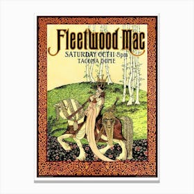 Fleetwood Mac Concert Poster Rock Band Vintage Poster, No Framed, Gift Poster Canvas Print