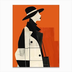 Woman In A Coat Canvas Print