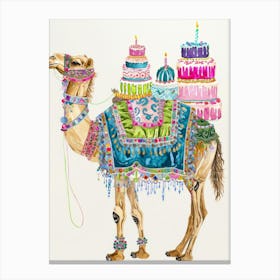 Camel With Cake Canvas Print